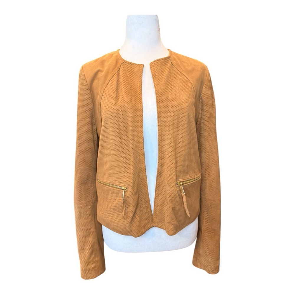 Neiman Marcus Brown Suede Moto Jacket, NWOT